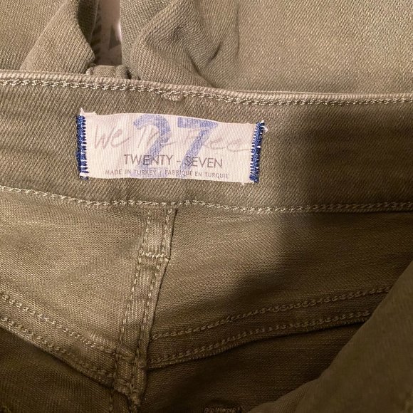 NWT~Free People~Army Green Skinny/Straight Jeans - Picture 3 of 5